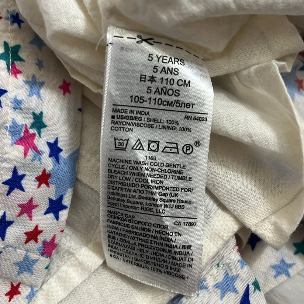 Gap Stars Multicolor Forth of July Long Sleeve Dress
